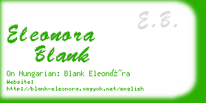 eleonora blank business card